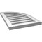 Ekena Millwork Quarter Round Top Right Surface Mount PVC Gable Vent w/ 2"W x 2"P Brickmould Sill Frame, 16"W x 24"H GVPQR16X2403SF - alternate 4